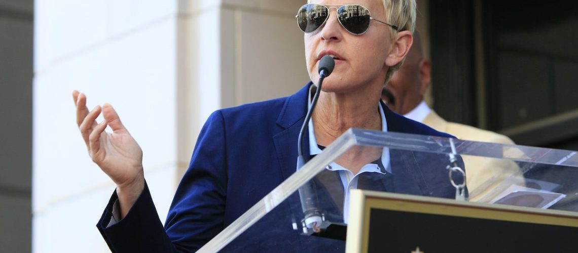 LOS ANGELES - MAY 13: Ellen DeGeneres at a ceremony where Steve Harvey is honored with a star on the Hollywood Walk Of Fame on May 13, 2013 in Los Angeles, California